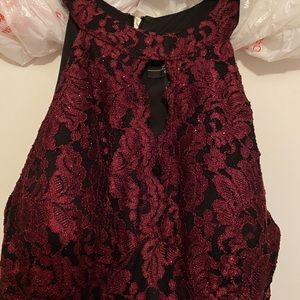 Beautiful maroon sparkly dress